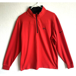 Nike Golf Dri-Fit 1/4 Zip Championship Tour Pullover Red Mens Size Large
